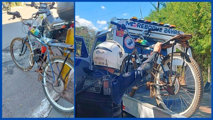 Itabirito: adolescente tem ciclomotor artesanal removido após ser pego fazendo manobras arriscadas no PA