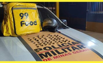 99Food? Motoqueiro tenta levar 57 porções de haxixe para Itabirito, mas é pego pela PMRv na BR-356 99Food? Motoqueiro tenta levar 57 porções de haxixe para Itabirito, mas é pego pela PMRv na BR-356