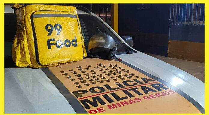 99Food? Motoqueiro tenta levar 57 porções de haxixe para Itabirito, mas é pego pela PMRv na BR-356 99Food? Motoqueiro tenta levar 57 porções de haxixe para Itabirito, mas é pego pela PMRv na BR-356
