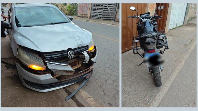 Acidente em Itabirito: motociclista diz que motorista avançou parada obrigatória; GCM acionada