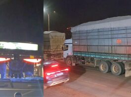 Itabirito: PMRv para 33 caminhões na BR-356 à noite; 16 irregulares, sendo 1 com ‘olhos de LED’ Itabirito: PMRv para 33 caminhões na BR-356 à noite; 16 irregulares, sendo 1 com ‘olhos de LED’