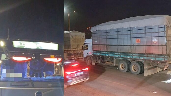 Itabirito: PMRv para 33 caminhões na BR-356 à noite; 16 irregulares, sendo 1 com ‘olhos de LED’