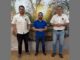 Itabirito anuncia recursos para construção de Unidade Básica de Saúde no bairro Água Limpa Raphael Rondow, Márcio Juninho e Élio da Mata anunciam para construção de UBS no bairro Água Limpa. Foto - reprodução.