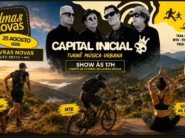 Almas Novas reúne esporte, aventura e show do Capital Inicial em Lavras Novas O Almas Novas reúne esporte, natureza, música e experiências ao ar livre em meio às montanhas de Lavras Novas. Imagem - edição Radar Geral.