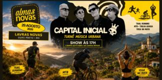 Almas Novas reúne esporte, aventura e show do Capital Inicial em Lavras Novas O Almas Novas reúne esporte, natureza, música e experiências ao ar livre em meio às montanhas de Lavras Novas. Imagem - edição Radar Geral.