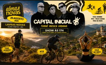 Almas Novas reúne esporte, aventura e show do Capital Inicial em Lavras Novas O Almas Novas reúne esporte, natureza, música e experiências ao ar livre em meio às montanhas de Lavras Novas. Imagem - edição Radar Geral.
