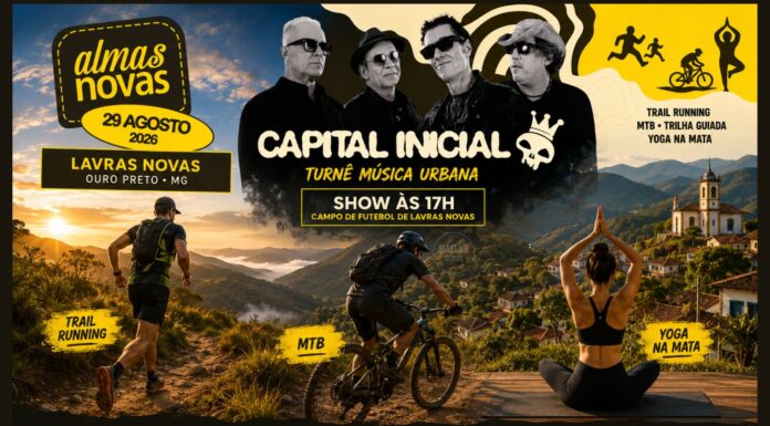 Almas Novas reúne esporte, aventura e show do Capital Inicial em Lavras Novas O Almas Novas reúne esporte, natureza, música e experiências ao ar livre em meio às montanhas de Lavras Novas. Imagem - edição Radar Geral.