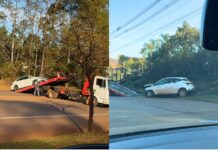 BR-356: batida entre táxi e carro deixa duas pessoas feridas em frente ao Alphaville, em Nova Lima BR-356: batida entre táxi e carro deixa duas pessoas feridas em frente ao Alphaville, em Nova Lima