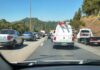Nova Lima: motorista é levado ao hospital após batida entre 3 carros na BR-040, perto do Viaduto da Mutuca