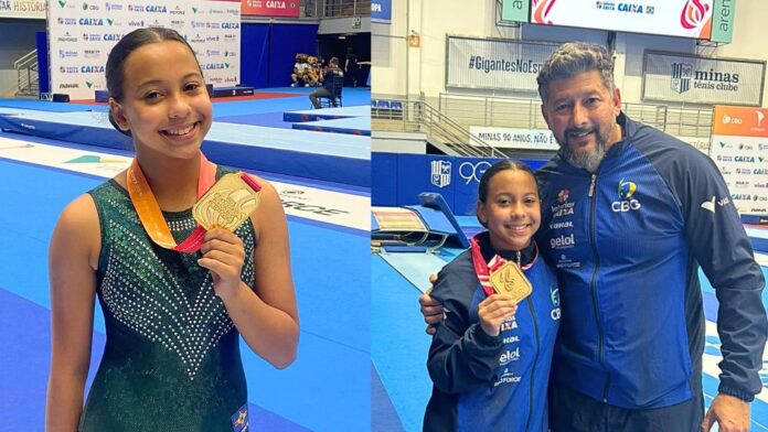 É OURO! Ana Júlia, de Itabirito, é campeã sul-americana de ginástica