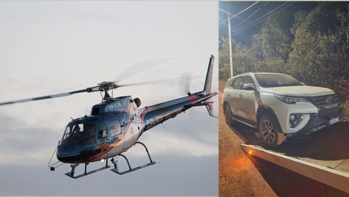 BR-040: em Hilux clonada, morador de Itabirito tenta fugir do helicóptero da PM; veículo seria pago em 13 anos