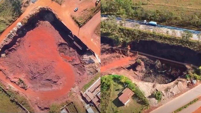 Trecho da BR-040 em risco? Extrações ilegais de minério flagradas à noite entre Itabirito e Nova Lima Trecho da BR-040 em risco? Extrações ilegais de minério flagradas à noite entre Itabirito e Nova Lima