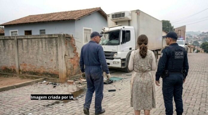 Itabirito: caminhão fica sem freio em oficina, bate em muro, e GCM ajuda envolvidos a fazer acordo Itabirito: caminhão fica sem freio em oficina, bate em muro, e GCM ajuda envolvidos a fazer acordo