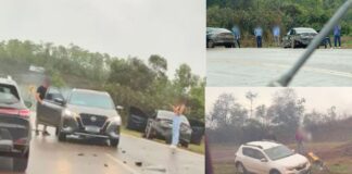Itabirito: em BR-356 molhada por causa da chuva, acidente acontece na Serra da Santa Itabirito: em BR-356 molhada por causa da chuva, acidente acontece na Serra da Santa