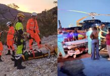 Lagoa do Miguelão: homem cai de moto em trilha de difícil acesso e helicóptero da PM o leva ao João XXIII Lagoa do Miguelão: homem cai de moto em trilha de difícil acesso e helicóptero da PM o leva ao João XXIII