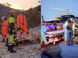 Lagoa do Miguelão: homem cai de moto em trilha de difícil acesso e helicóptero da PM o leva ao João XXIII Lagoa do Miguelão: homem cai de moto em trilha de difícil acesso e helicóptero da PM o leva ao João XXIII