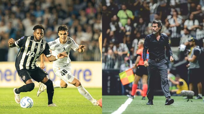 Atlético joga abaixo do esperado, perde para o Santos e se complica na Sul-Americana Atlético joga abaixo do esperado, perde para o Santos e se complica na Sul-Americana