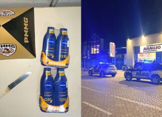 Homem armado com faca é preso após assalto a Drogaria Araujo em Itabirito Homem armado com faca é preso após assalto a Drogaria Araujo em Itabirito