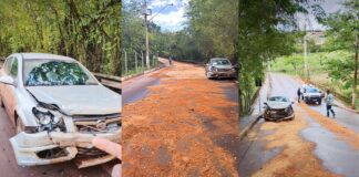 Itabirito: batida entre carros trava trânsito perto da ponte entre Padre Adelmo e Padre Eustáquio Itabirito: batida entre carros trava trânsito perto da ponte entre Padre Adelmo e Padre Eustáquio