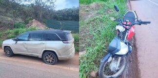 BR-356: no Acesso 2 de Itabirito, motociclista perde controle da direção, acerta carro e vai parar na UPA BR-356: no Acesso 2 de Itabirito, motociclista perde controle da direção, acerta carro e vai parar na UPA