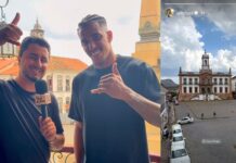 Herói da classificação do Galo, Gabriel Delfim curte dia de descanso em Ouro Preto