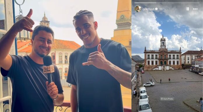 Herói da classificação do Galo, Gabriel Delfim curte dia de descanso em Ouro Preto