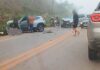 BR-356, Itabirito: choque entre Hilux e Tracker deixa 4 feridos perto do Paraki; helicóptero acionado BR-356, Itabirito: choque entre Hilux e Tracker deixa 4 feridos perto do Paraki; helicóptero acionado