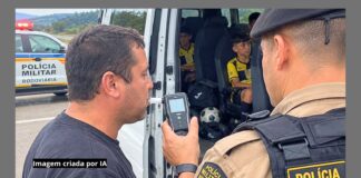 BR-356, Itabirito: condutor de van com crianças de time de futebol vindo de Mariana é pego no bafômetro BR-356, Itabirito: condutor de van com crianças de time de futebol, vindo de Mariana, é pego no bafômetro