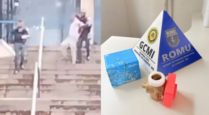 GCM, Itabirito: homem furta na Casa Farid, corre para Prefeitura e resiste à prisão; VÍDEO GCM, Itabirito: homem furta na Casa Farid, corre para Prefeitura e resiste à prisão; VÍDEO