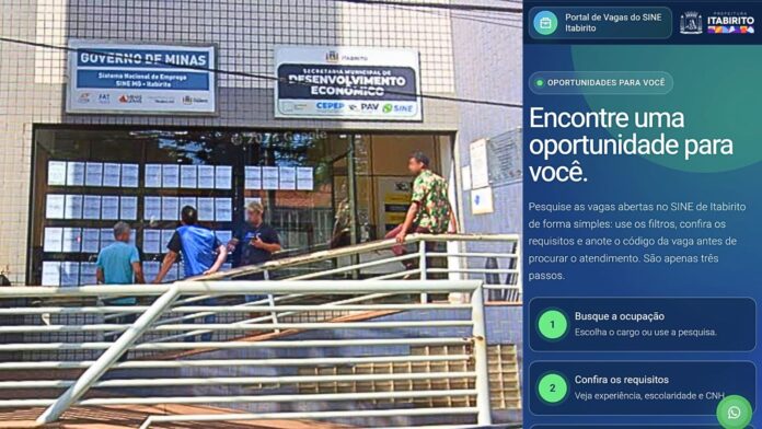 Chega de procurar vagas em fotos: Sine Itabirito lança portal que facilita busca por empregos e estágios
