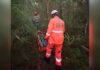 Adolescente de 14 anos sofre fratura de fêmur em cachoeira de Itabirito Adolescente de 14 anos sofre fratura de fêmur em cachoeira de Itabirito