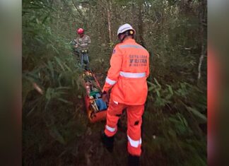 Adolescente de 14 anos sofre fratura de fêmur em cachoeira de Itabirito Adolescente de 14 anos sofre fratura de fêmur em cachoeira de Itabirito