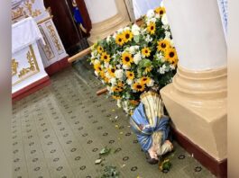Jovem é preso após chutar imagem de Nossa Senhora do Rosário em igreja de MG Jovem é preso após chutar imagem de Nossa Senhora do Rosário em igreja de MG