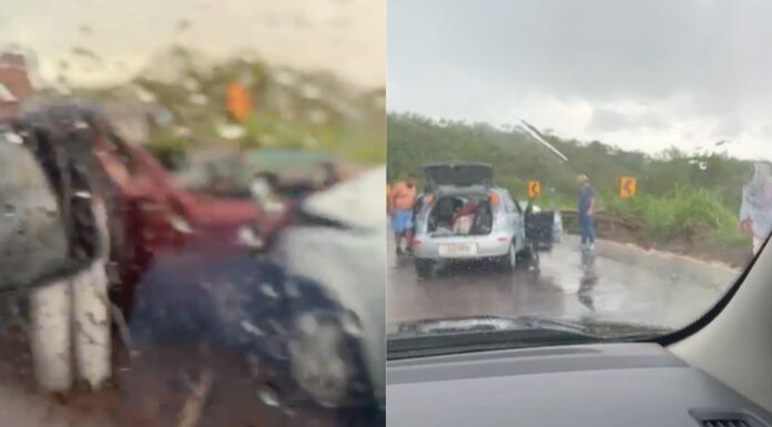 BR-356, Itabirito: batida entre 3 carros dificulta trânsito na Serra da Santa; VEJA VÍDEO BR-356, Itabirito: batida entre 3 carros dificulta trânsito na Serra da Santa; VEJA VÍDEO