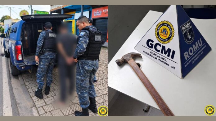 Confusão com martelo deixa ferido e termina com prisão no Centro de Itabirito Confusão com martelo deixa ferido e termina com prisão no Centro de Itabirito