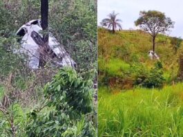 BR-356: carro despenca em ribanceira perto da Betonita, em Itabirito BR-356: carro despenca em ribanceira perto da Betonita, em Itabirito