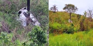 BR-356: carro despenca em ribanceira perto da Betonita, em Itabirito BR-356: carro despenca em ribanceira perto da Betonita, em Itabirito
