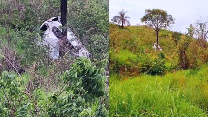 BR-356: carro despenca em ribanceira perto da Betonita, em Itabirito BR-356: carro despenca em ribanceira perto da Betonita, em Itabirito