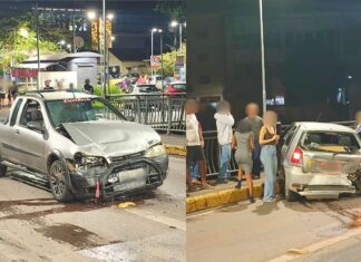 Itabirito: Palio e Strada se envolvem em violenta batida na Ponte de São Sebastião Itabirito: Palio e Strada se envolvem em violenta batida na Ponte de São Sebastião