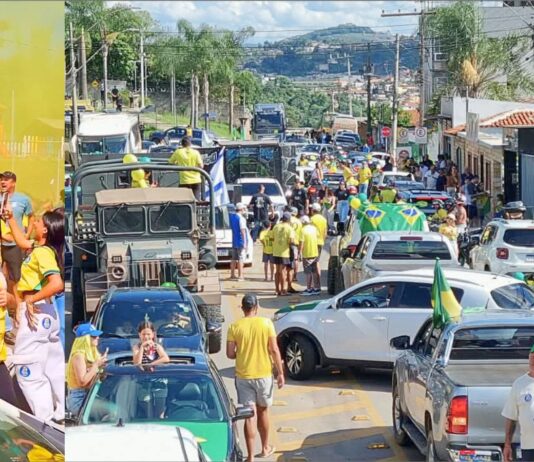 Em carreata, apoiadores de Flávio movimentam as ruas de Itabirito Em carreata, apoiadores de Flávio movimentam as ruas de Itabirito