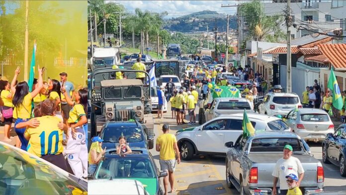 Em carreata, apoiadores de Flávio movimentam as ruas de Itabirito Em carreata, apoiadores de Flávio movimentam as ruas de Itabirito